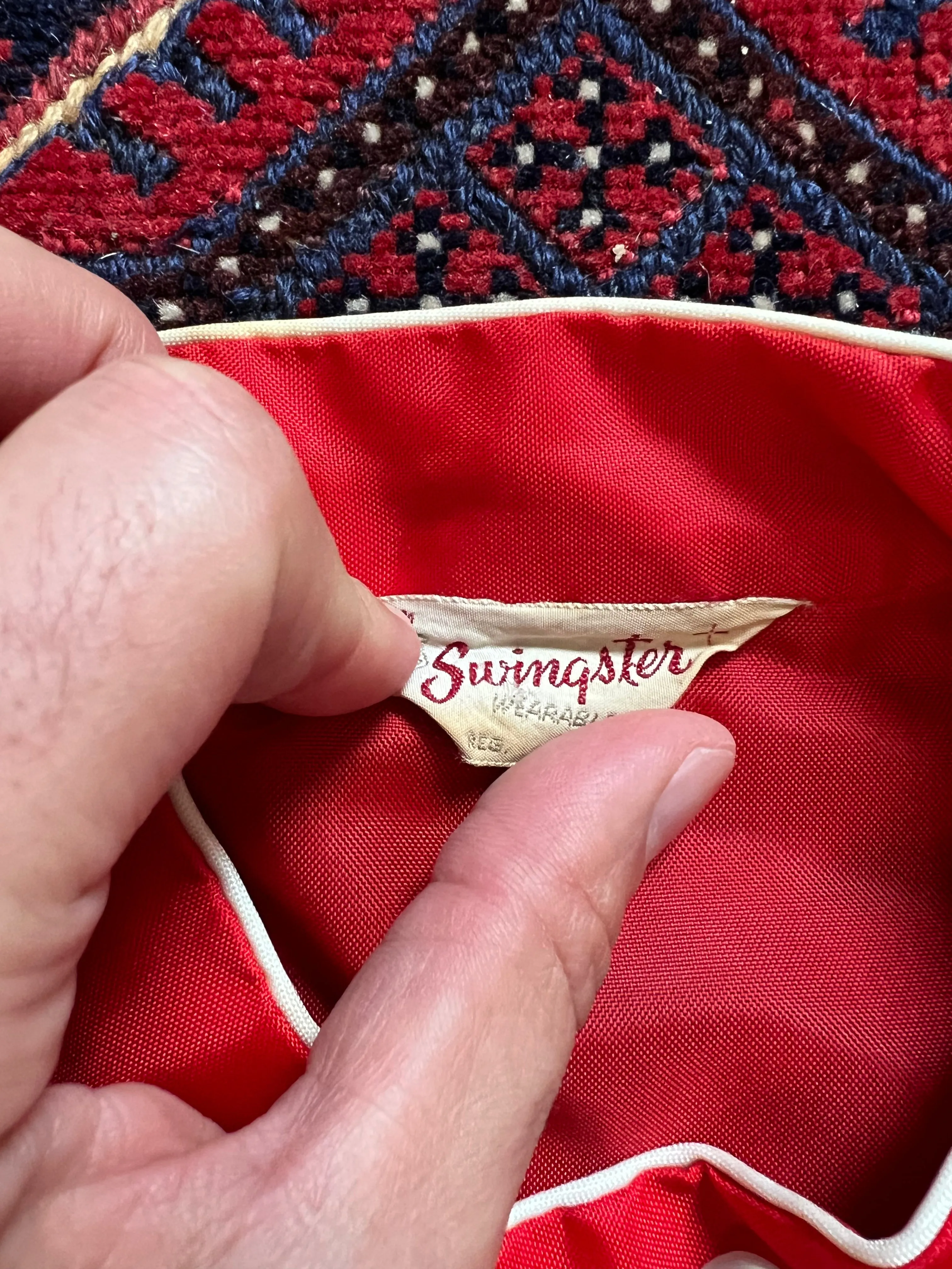 1960s Swingster Race Stripe Windbreaker Jacket