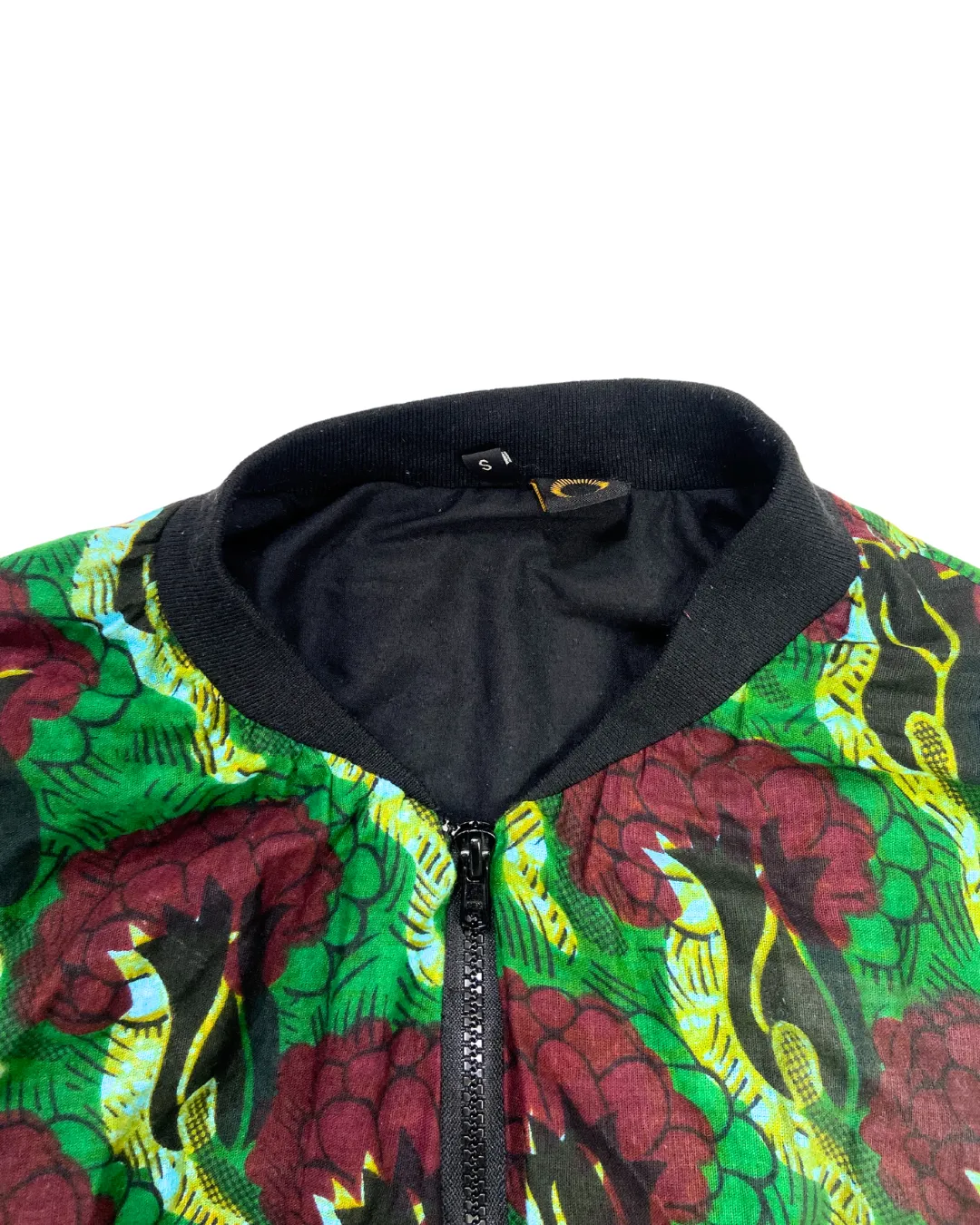 Abstract Print Bomber Jacket