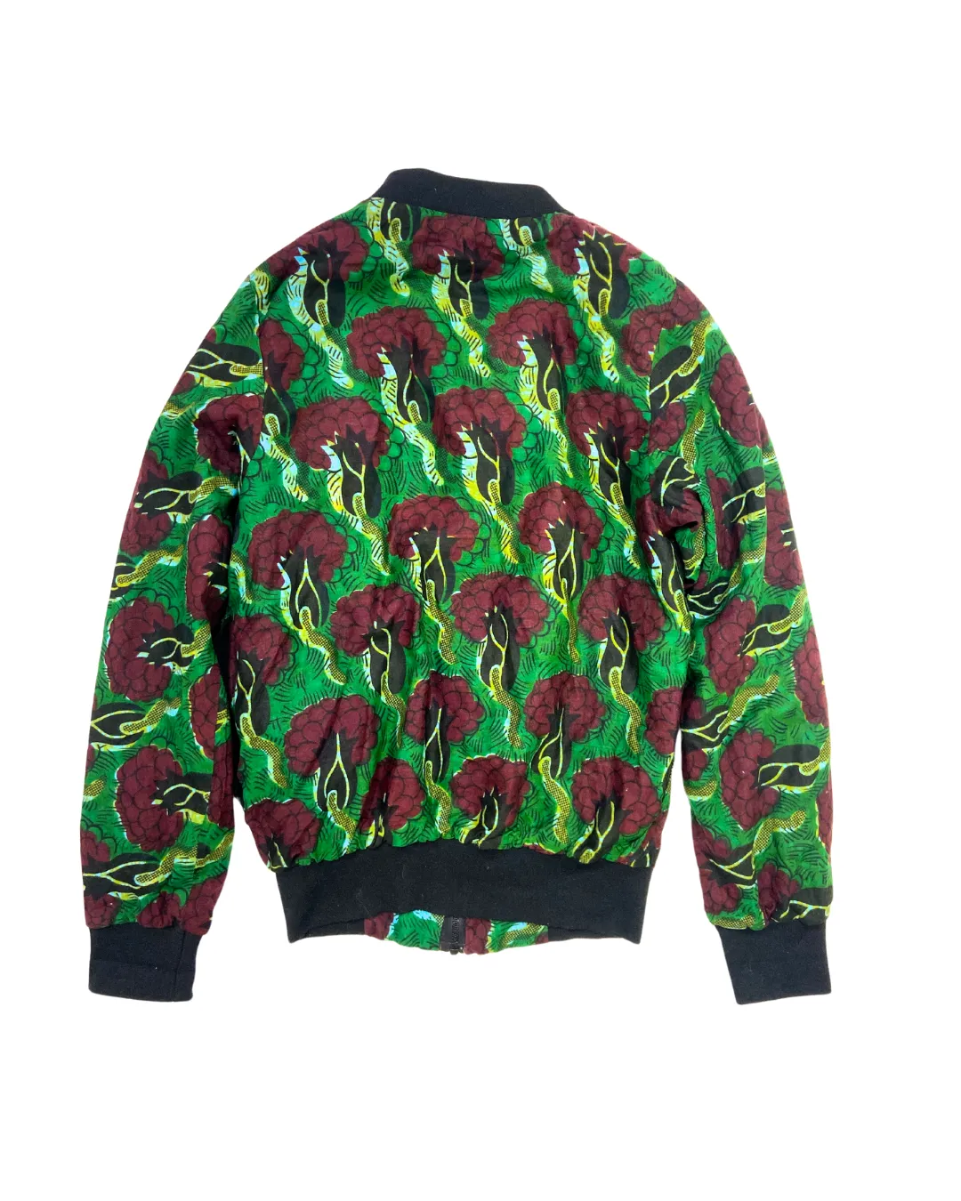 Abstract Print Bomber Jacket
