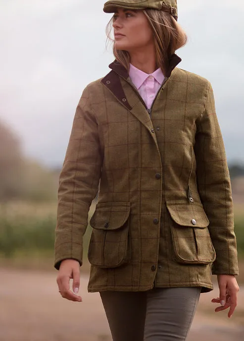 Alan Paine Women's Rutland Waterproof Tweed Coat