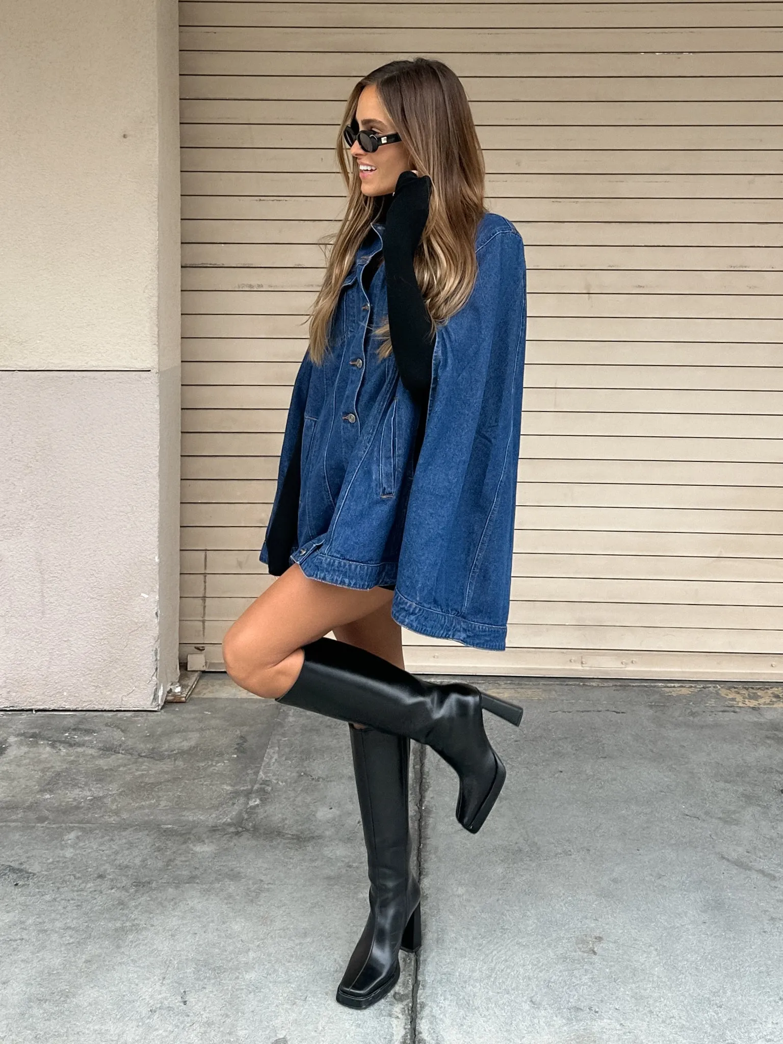 Aspen Denim Cape Jacket - Final Sale
