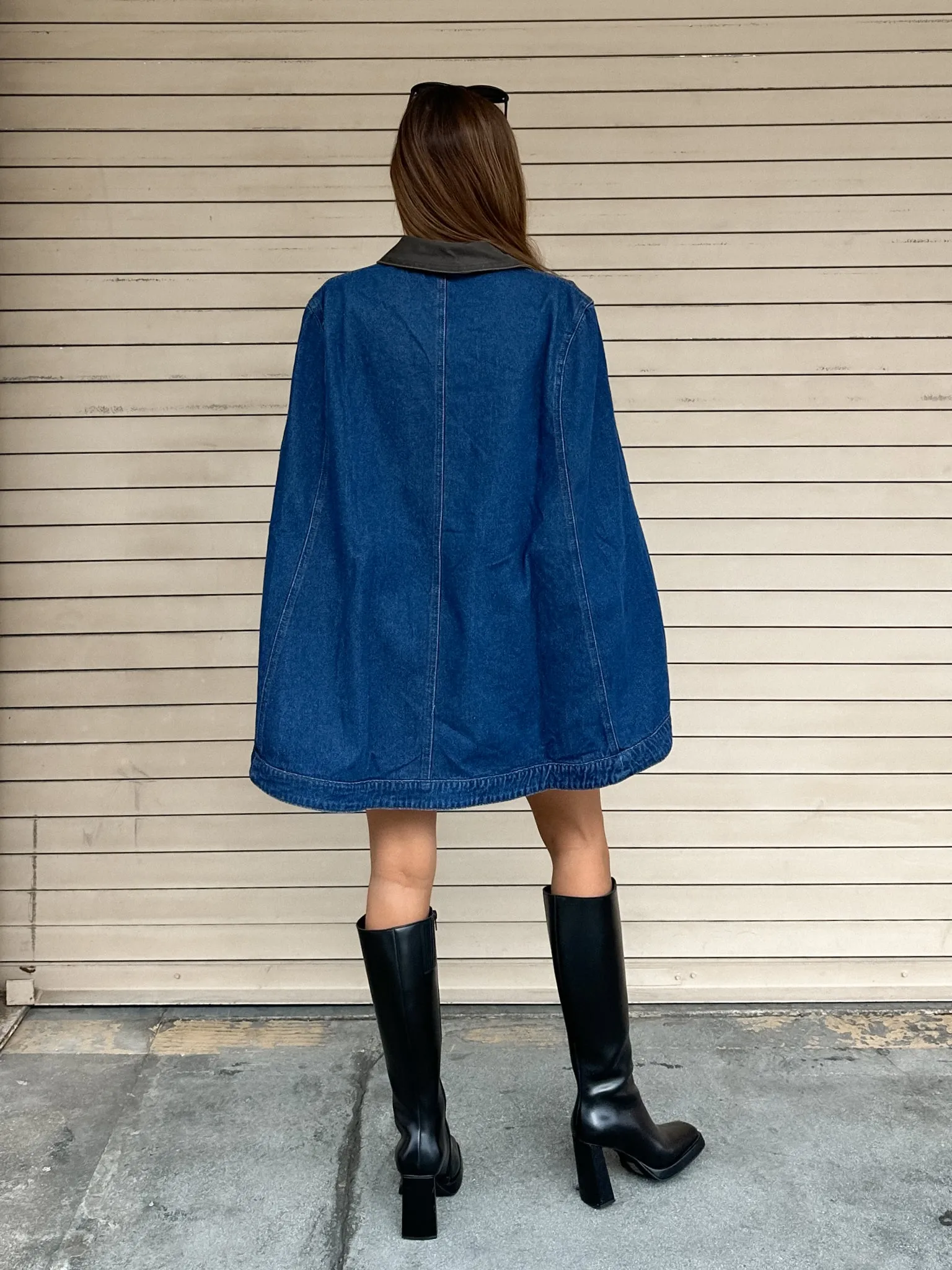 Aspen Denim Cape Jacket - Final Sale