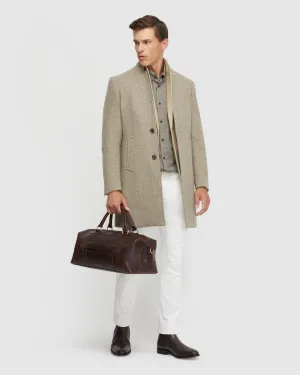 Austin Herringbone Wool Rich Coat