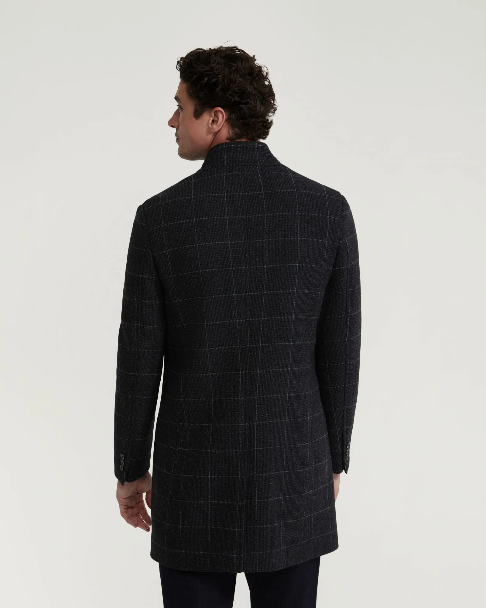 Austin Wool Rich Checked Overcoat