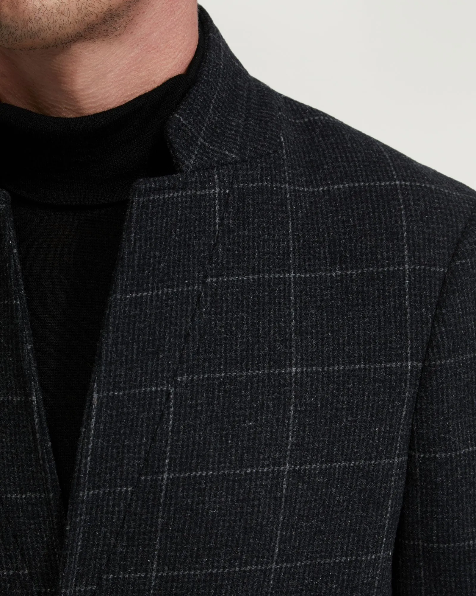 Austin Wool Rich Checked Overcoat