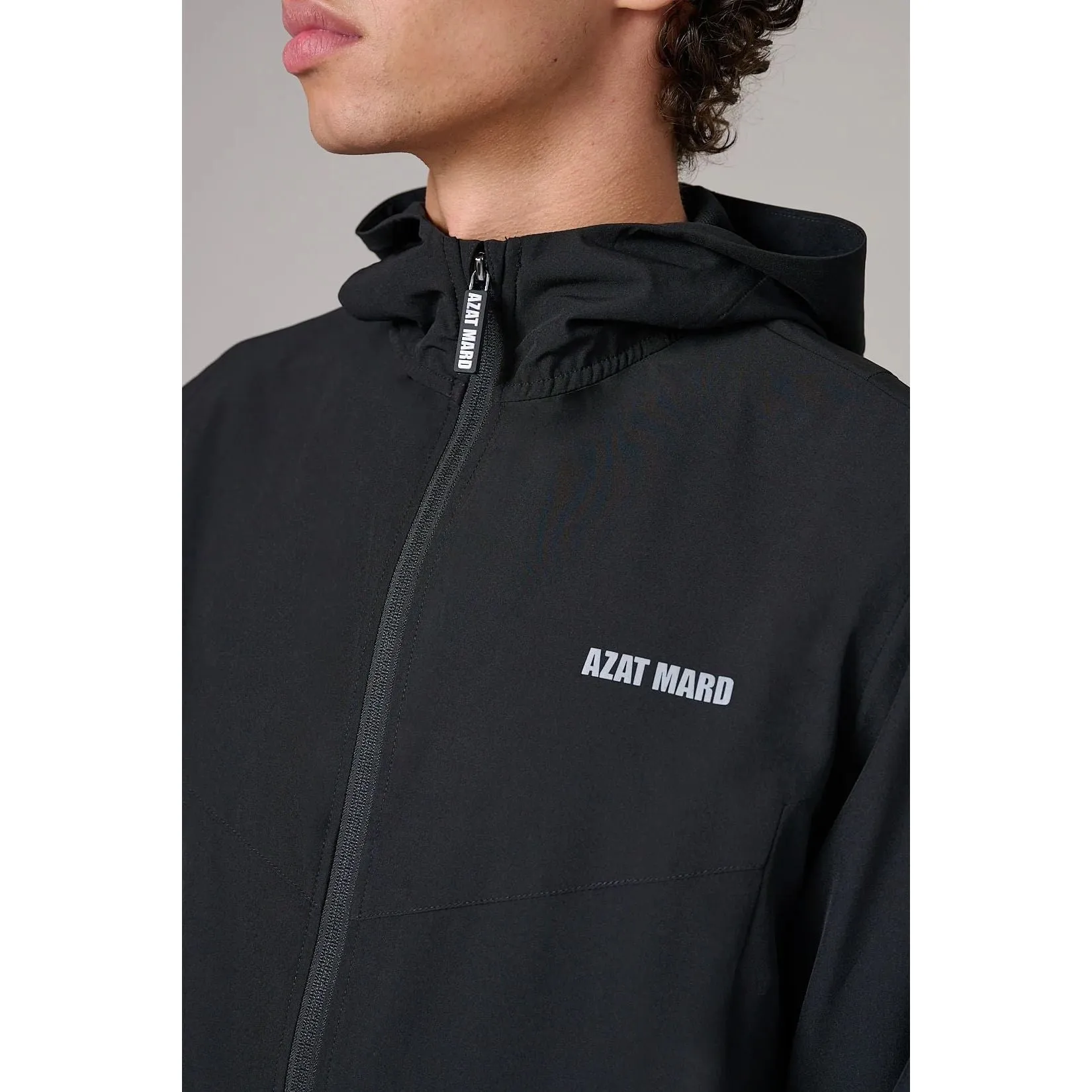 AZAT MARD BLACK ACTIVEWEAR WINDBREAKER