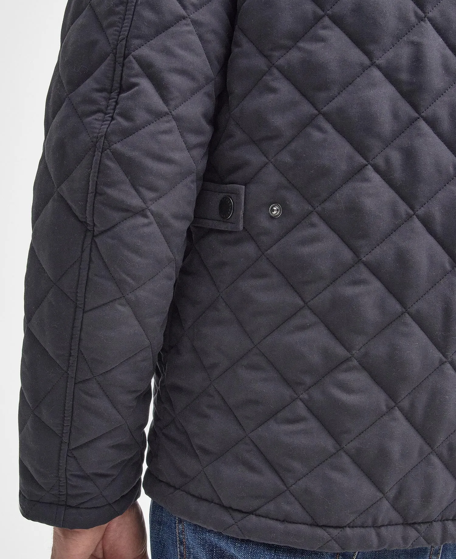 BARBOUR <BR>
Shoveler Quilted Outerwear  Jacket <BR>
Navy <BR>