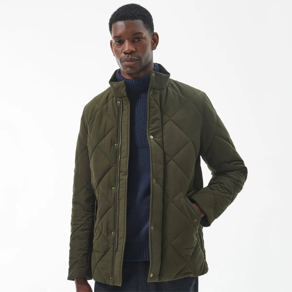 Barbour Winter Chelsea Quilted Men's Jacket | Dark Olive