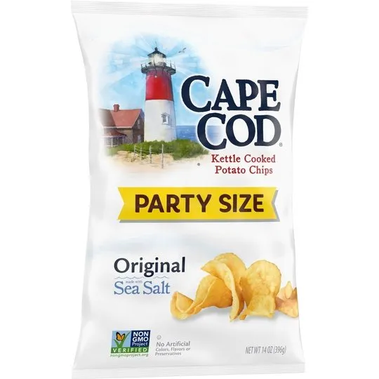 Cape Cod Potato Chips, Original Kettle Chips, 14 oz Party Size