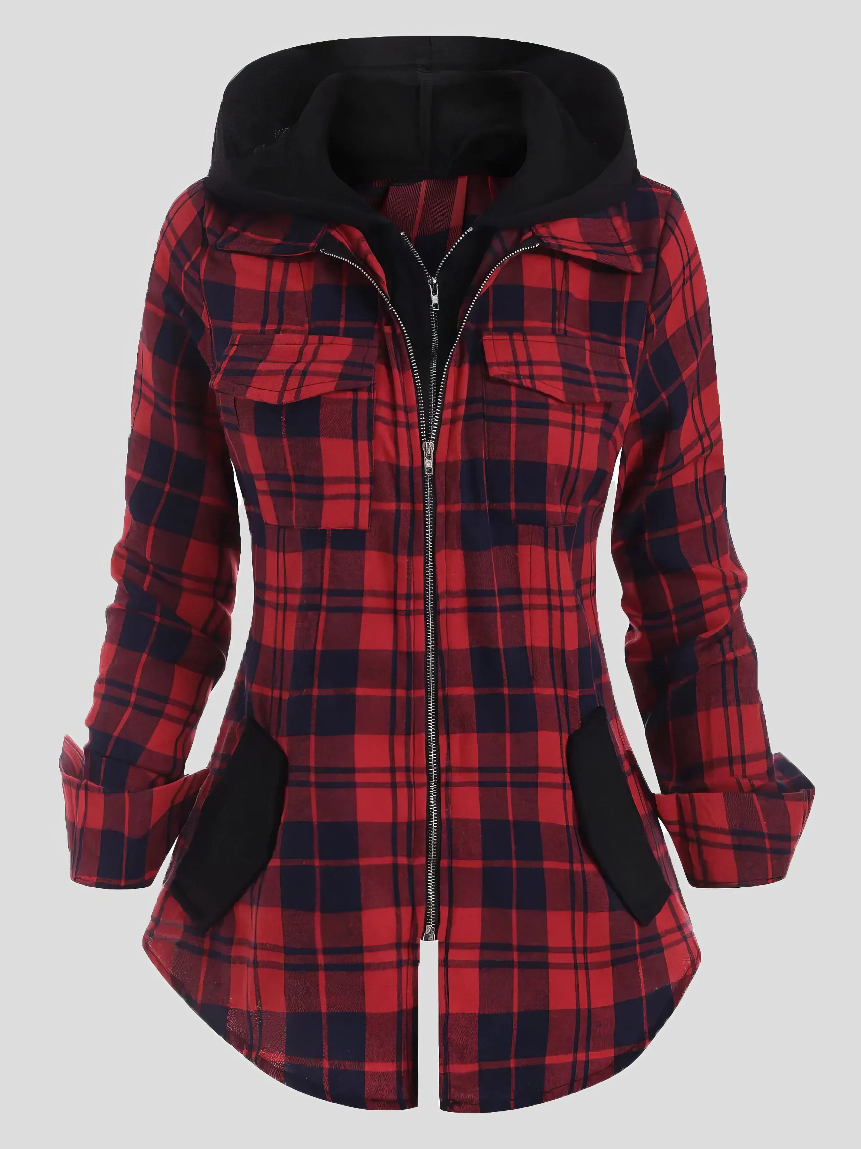 Casual Plaid Corduroy Jacket