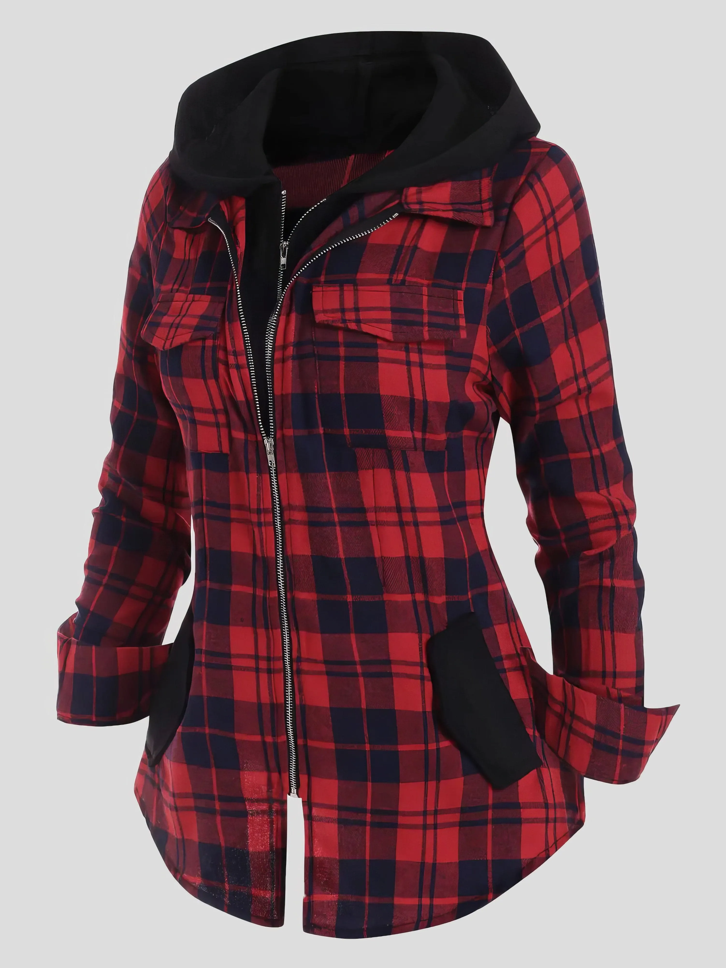 Casual Plaid Corduroy Jacket