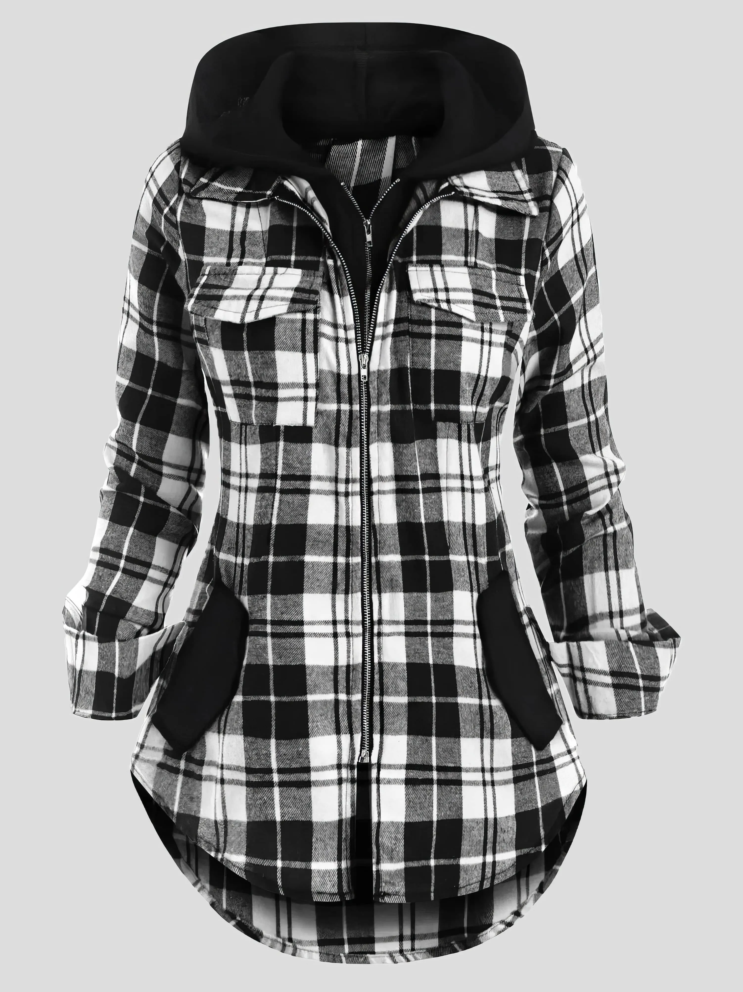 Casual Plaid Corduroy Jacket