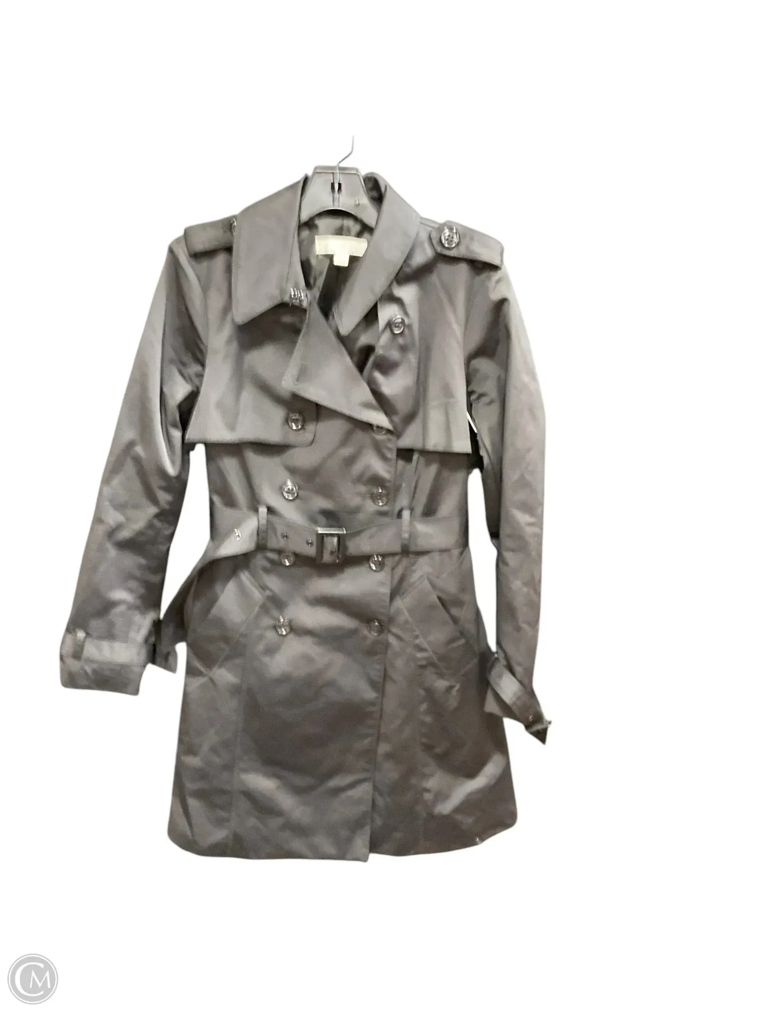 Coat Trench Coat By New York And Co In Black, Size: M