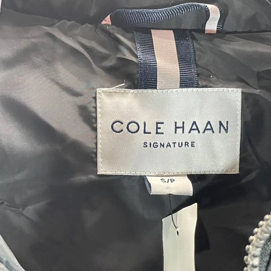 COLE HAAN Men's Solid Black Packable Down Full-Zip Puffer Jacket SZ S