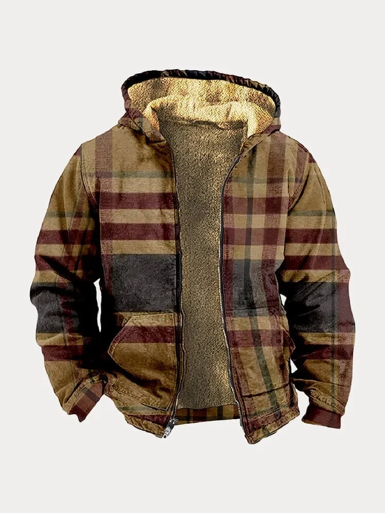 Cozy Plaid Hooded Jacket