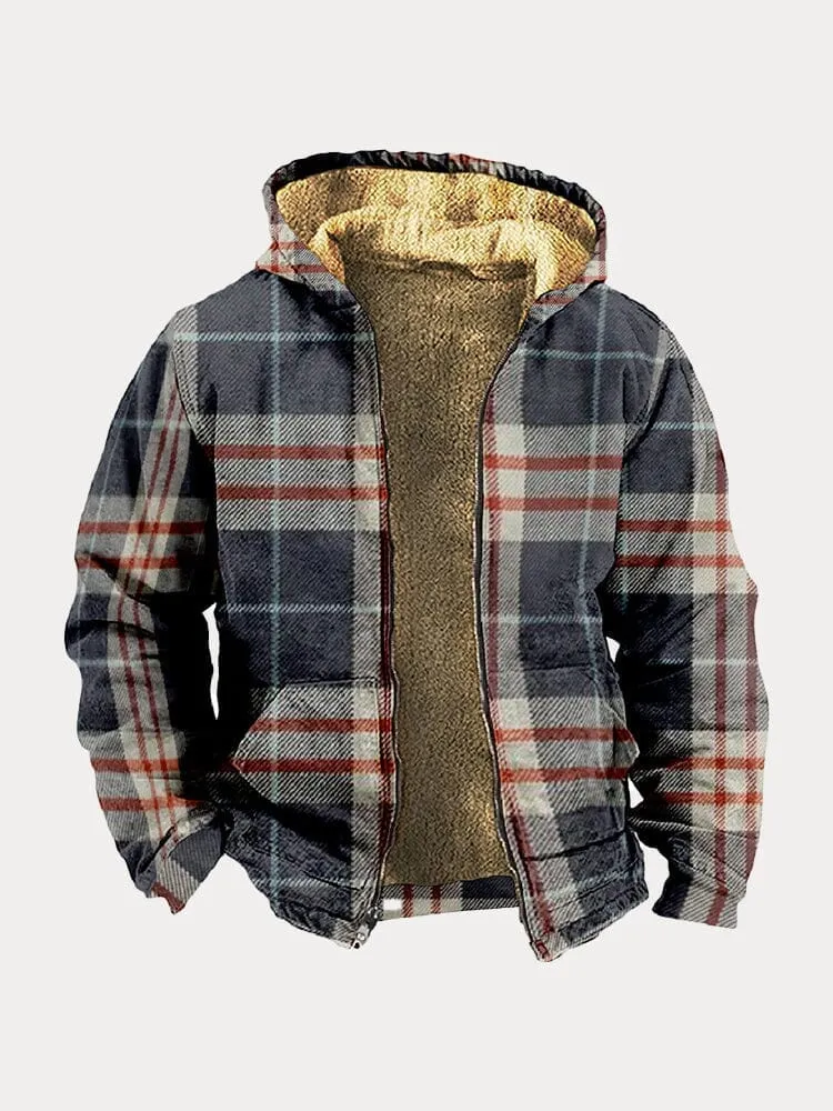 Cozy Plaid Hooded Jacket