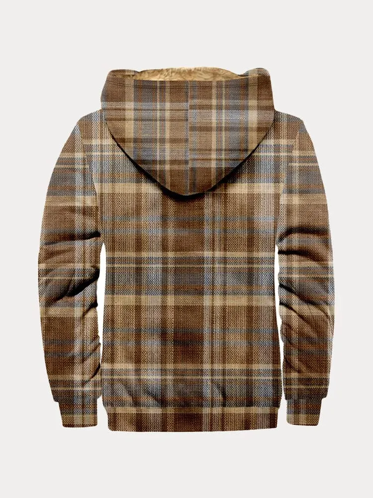 Cozy Plaid Hooded Jacket