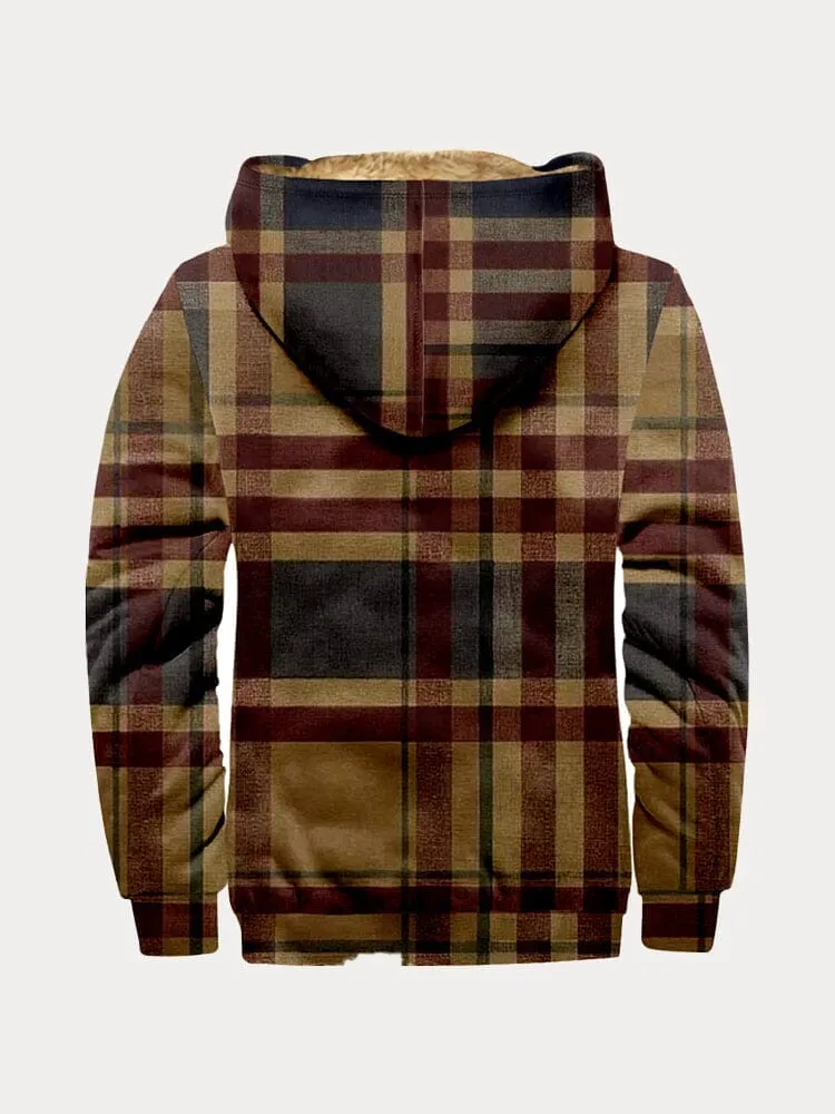 Cozy Plaid Hooded Jacket