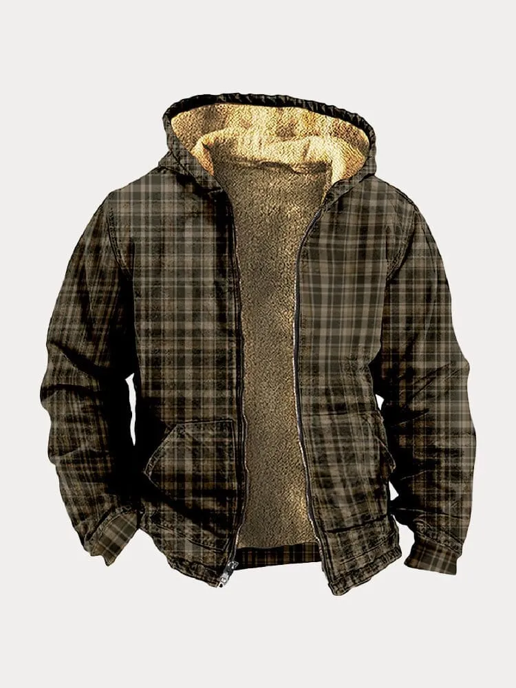 Cozy Plaid Hooded Jacket