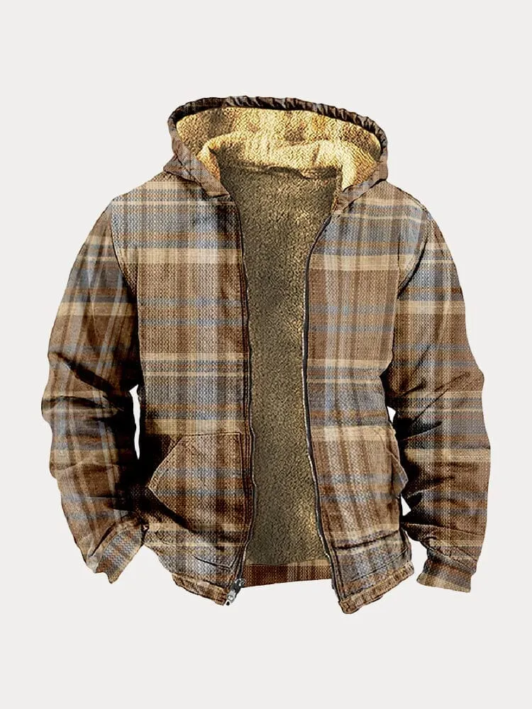 Cozy Plaid Hooded Jacket