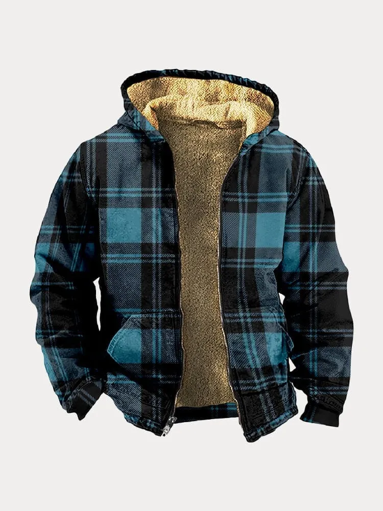 Cozy Plaid Hooded Jacket
