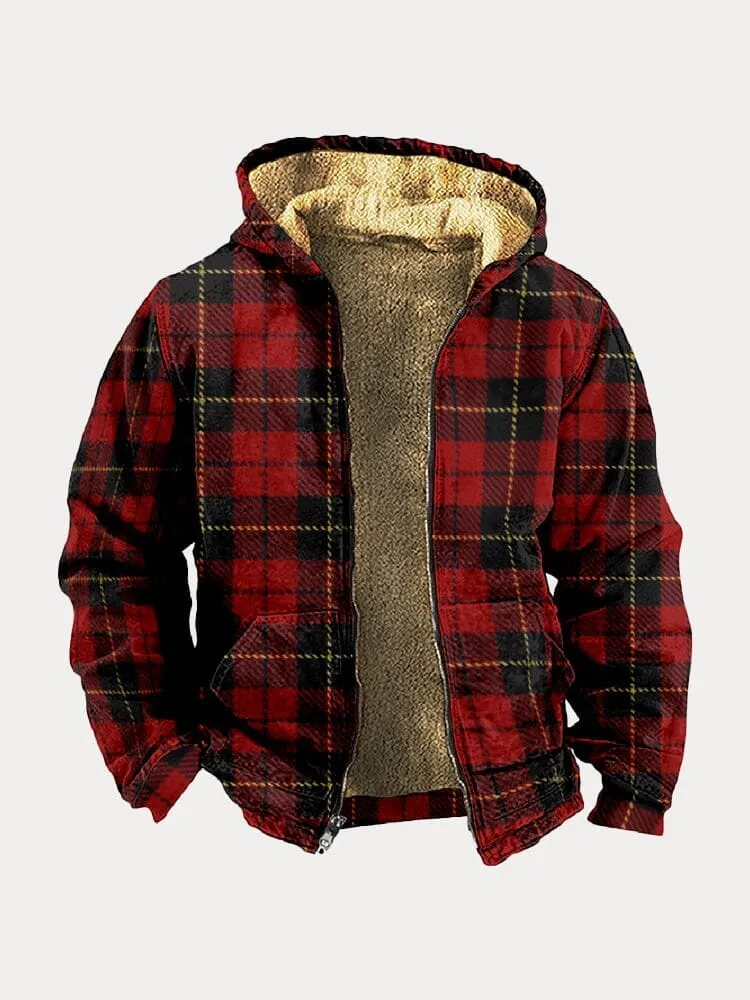 Cozy Plaid Hooded Jacket