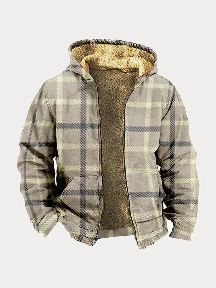 Cozy Plaid Hooded Jacket
