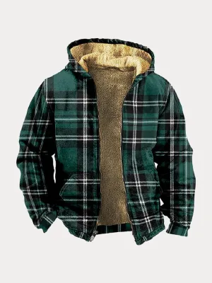 Cozy Plaid Hooded Jacket