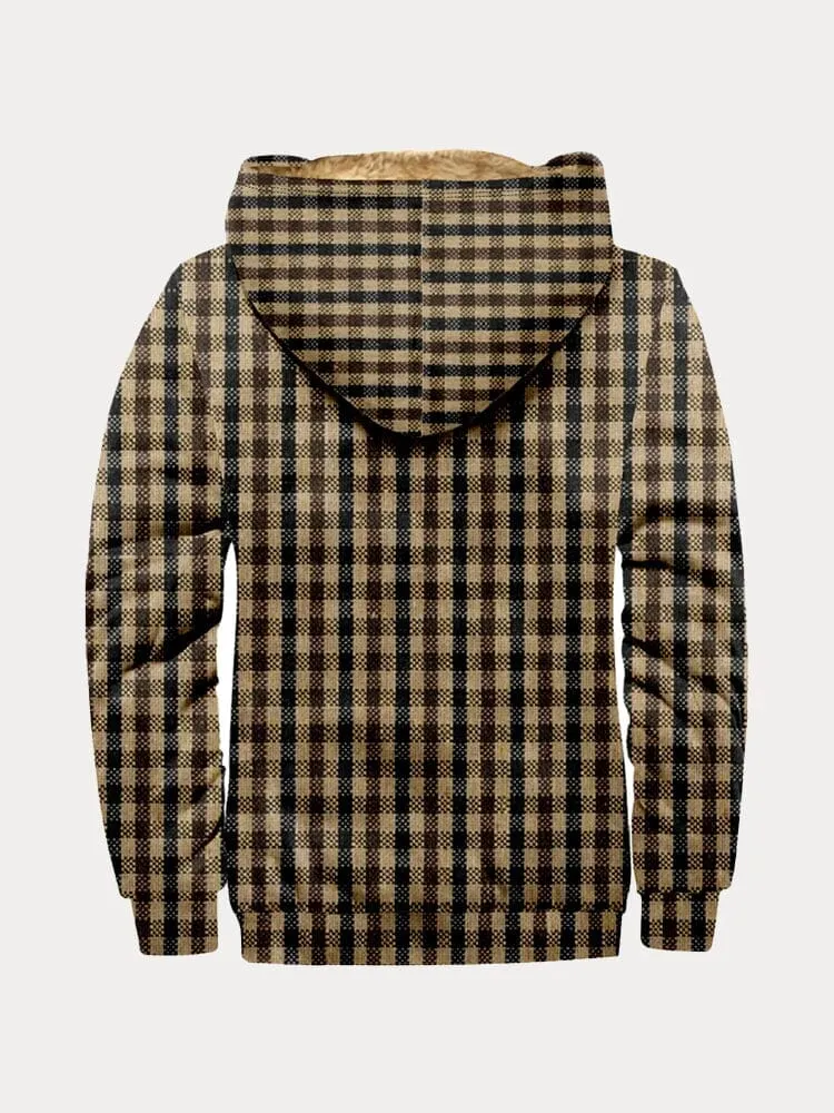 Cozy Plaid Hooded Jacket