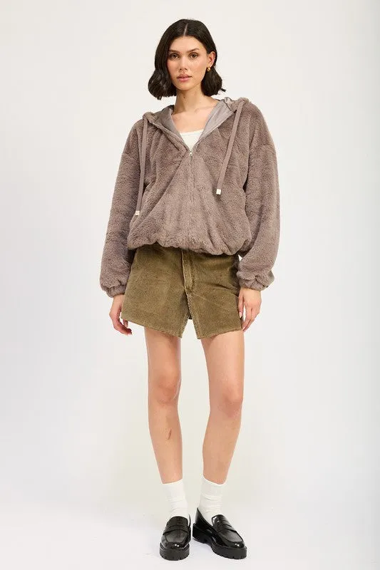 Cozy Up In Style Fuzzy Sweater Jacket