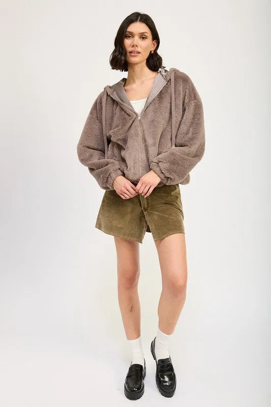 Cozy Up In Style Fuzzy Sweater Jacket