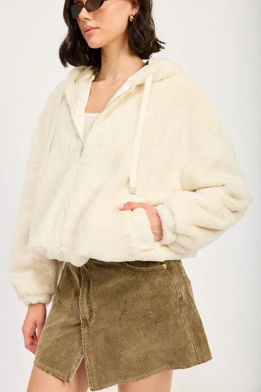 Cozy Up In Style Fuzzy Sweater Jacket