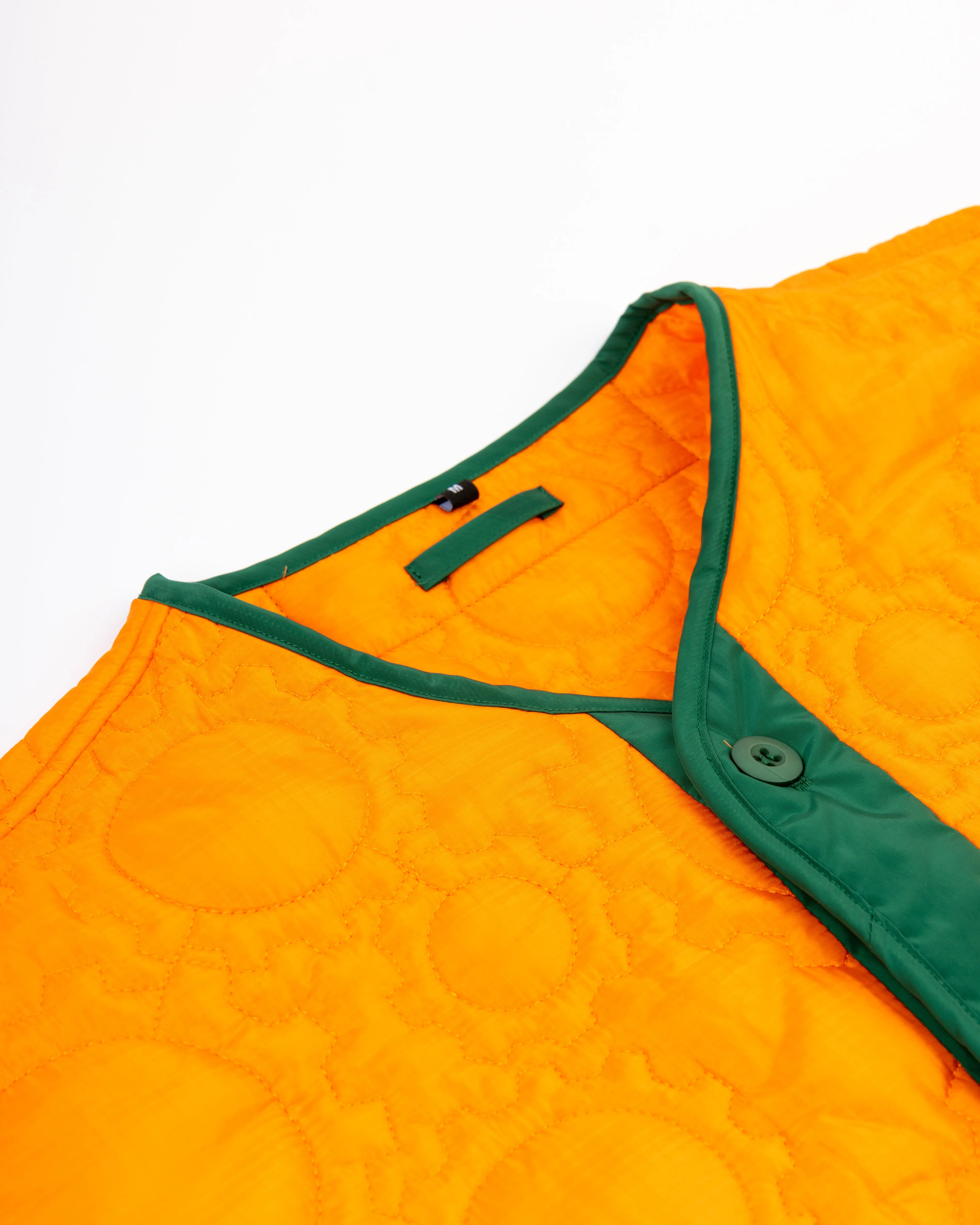 Custom Gear Shaped Quilted Jacket (ORANGE)