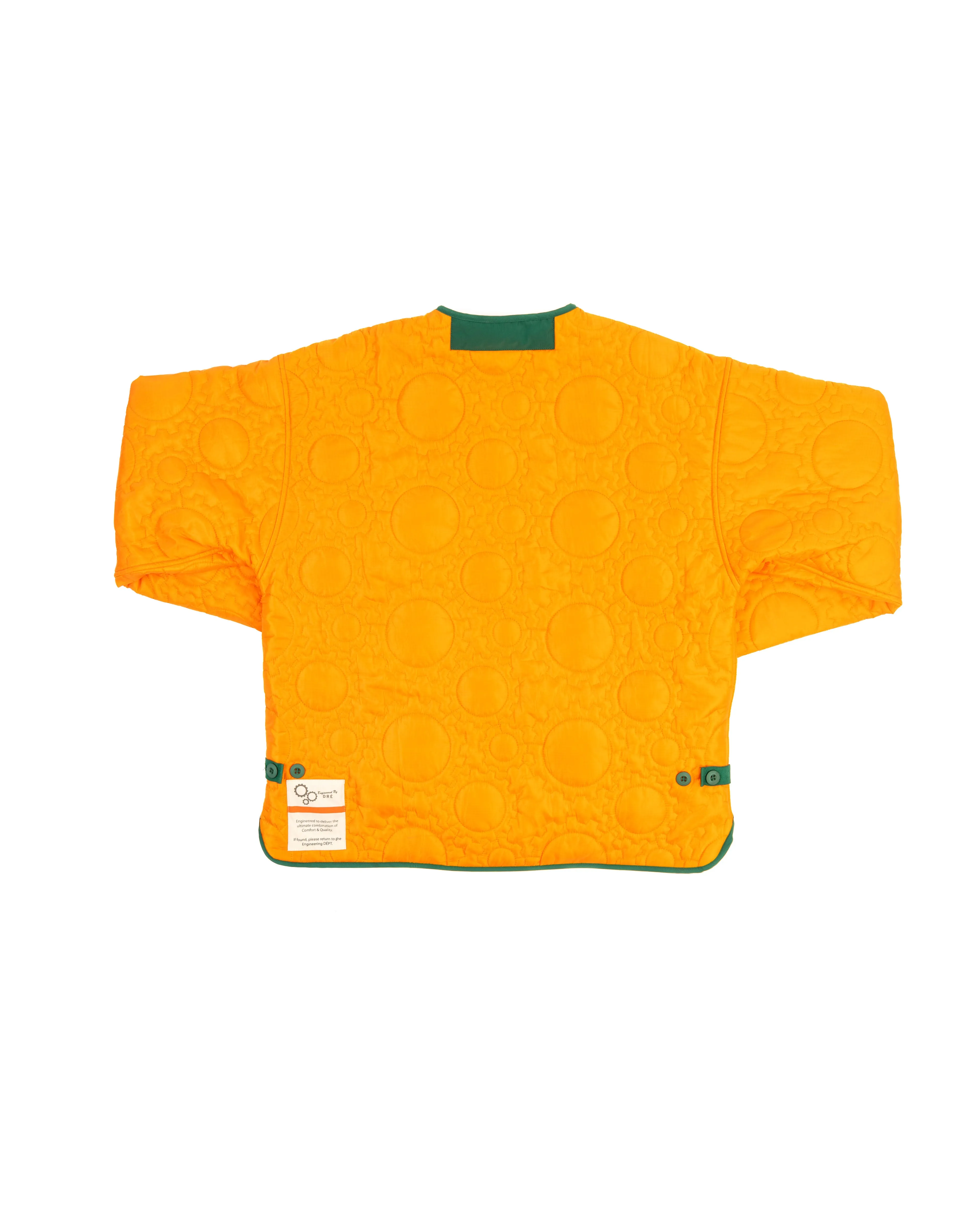 Custom Gear Shaped Quilted Jacket (ORANGE)
