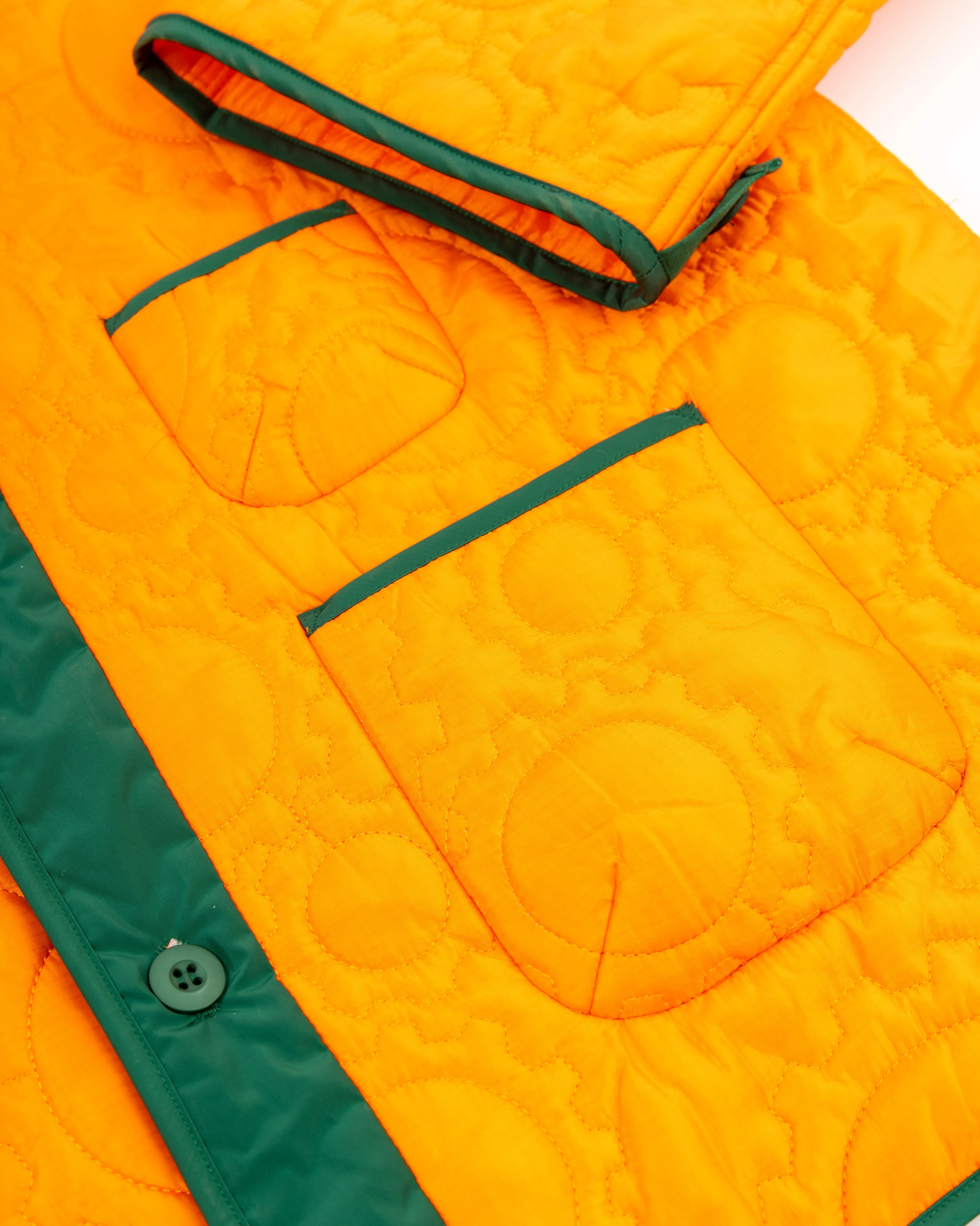 Custom Gear Shaped Quilted Jacket (ORANGE)
