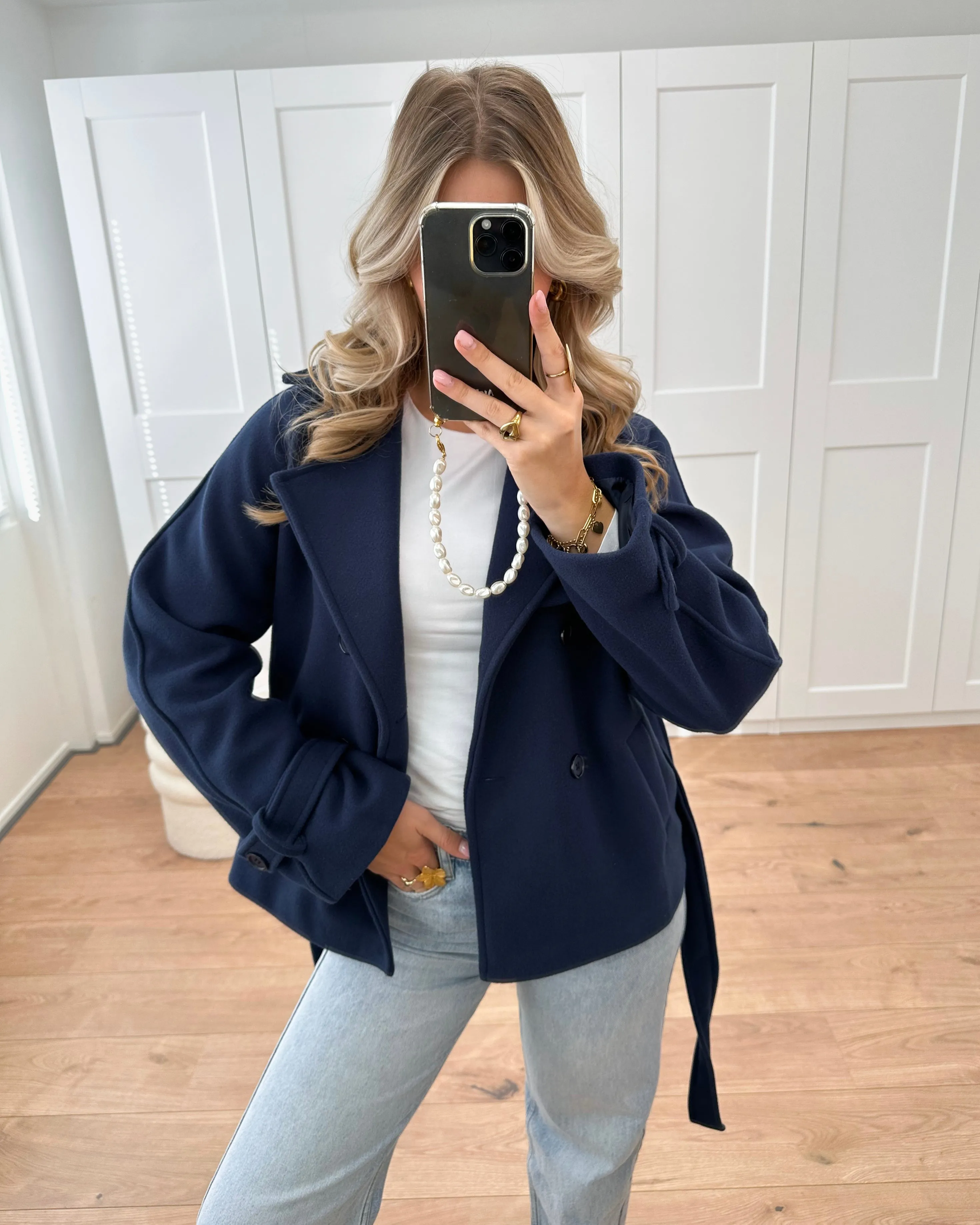 Dani Short Trench Coat Navy