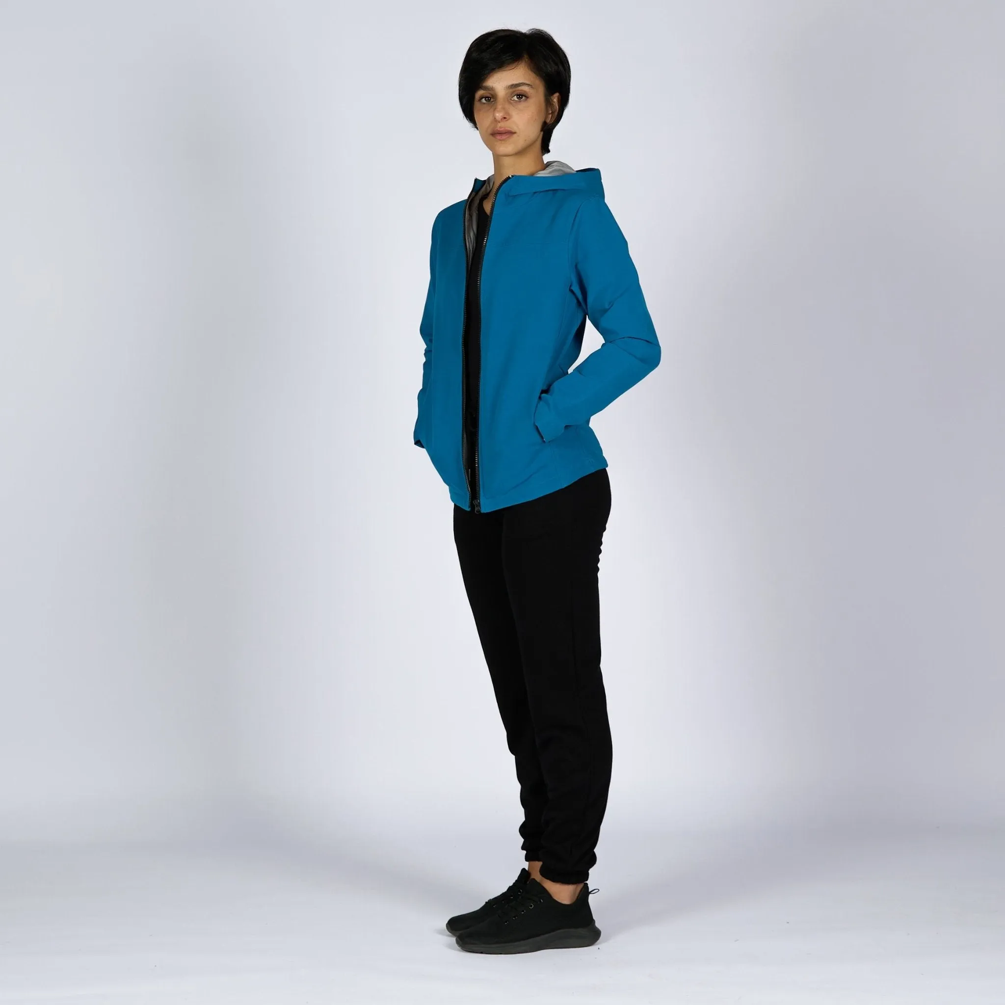 Deep Ocean Blue | Women Hooded Winterproof Jacket