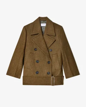 Ferragamo - Women's Shetland Wool Peacoat - (Green)