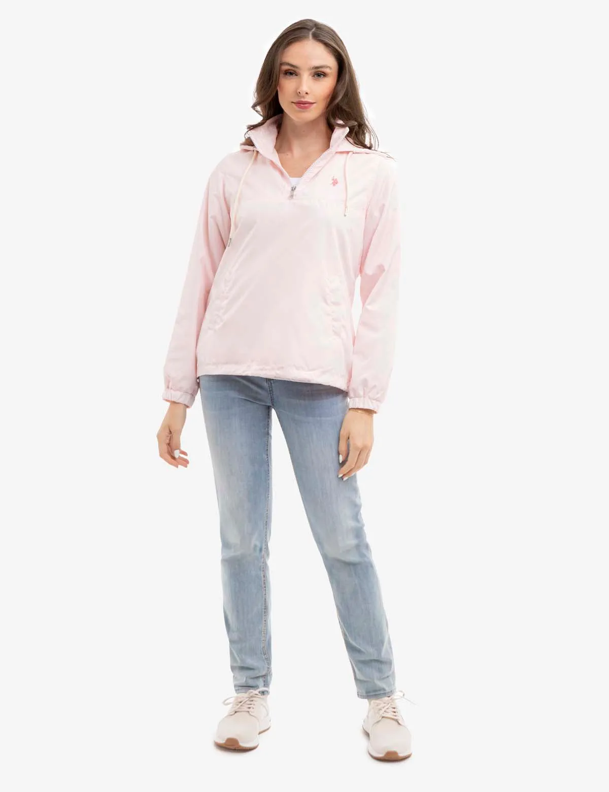 HOODED QUARTER ZIP WINDBREAKER