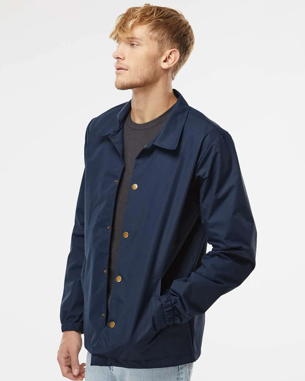 Independent Trading Co. Water-Resistant Windbreaker Coach’s Jacket