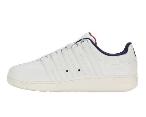 K-Swiss Men's Classic Vn Brilliant White Peacoat Tibetan Red Shoes