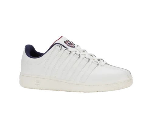 K-Swiss Men's Classic Vn Brilliant White Peacoat Tibetan Red Shoes
