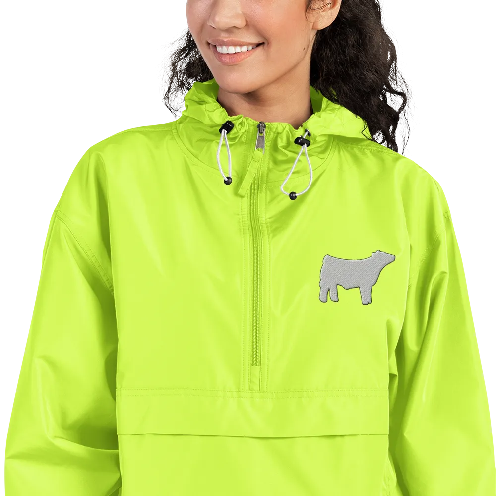 Livestock Show Market Steer Embroidered Packable Jacket - Wash Rack Pullover Jacket