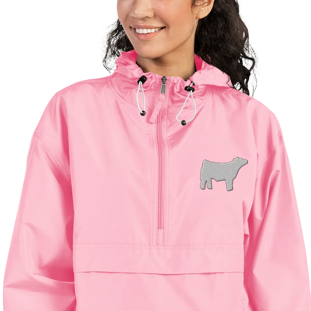Livestock Show Market Steer Embroidered Packable Jacket - Wash Rack Pullover Jacket
