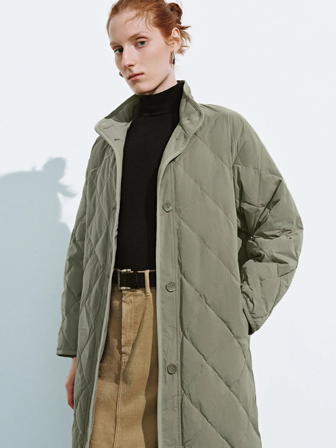 Long Quilted Down Outerwear