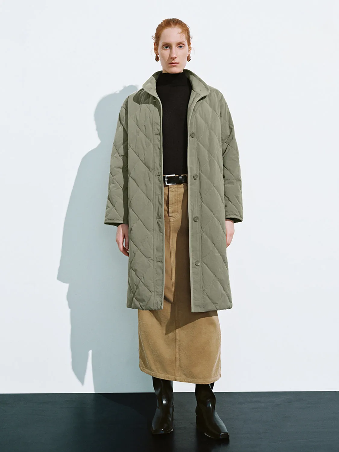 Long Quilted Down Outerwear