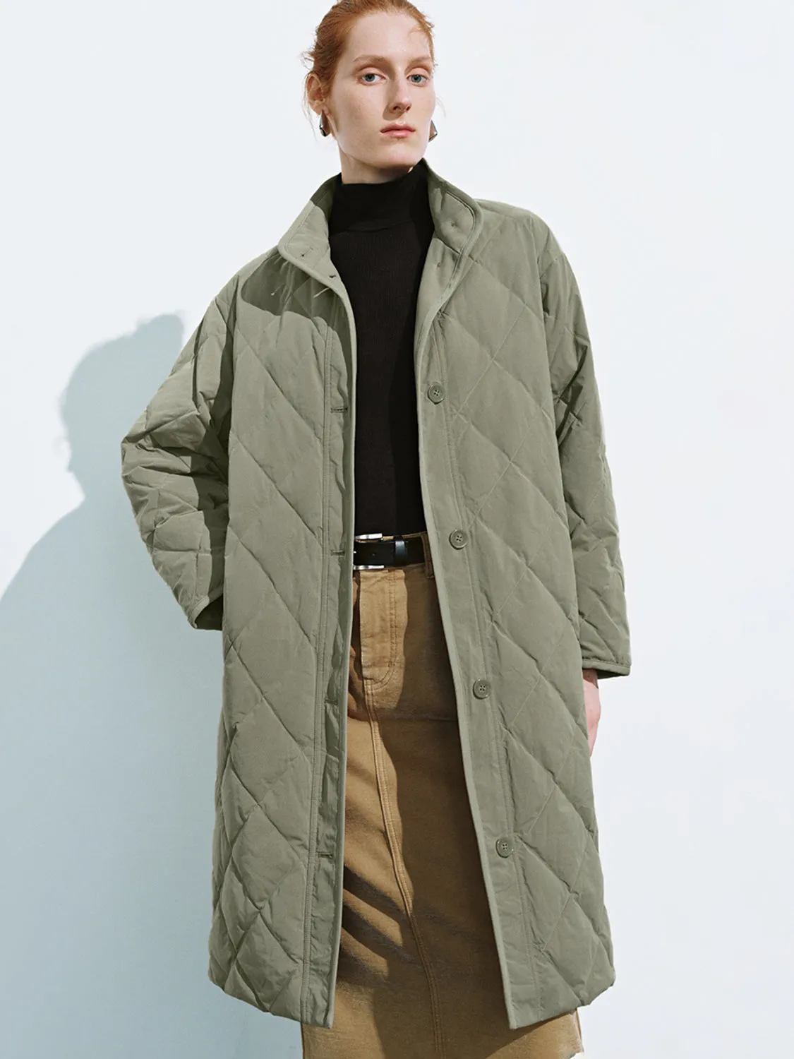 Long Quilted Down Outerwear
