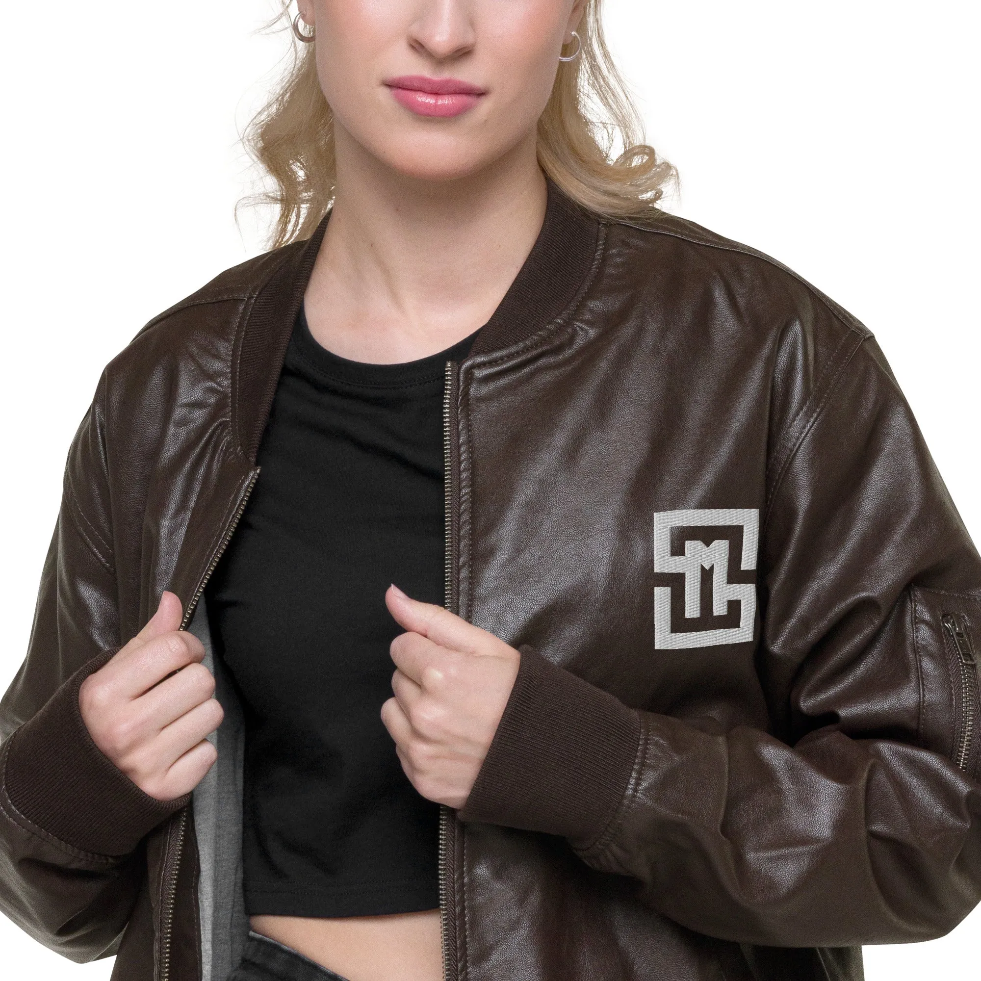 Luxury Leather Bomber Jacket