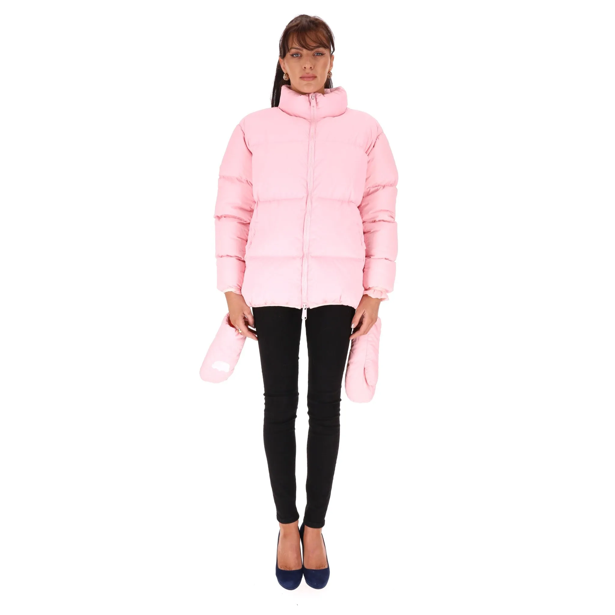Nicopanda Uptown Puffer Down Jacket With Mittens. Size XS