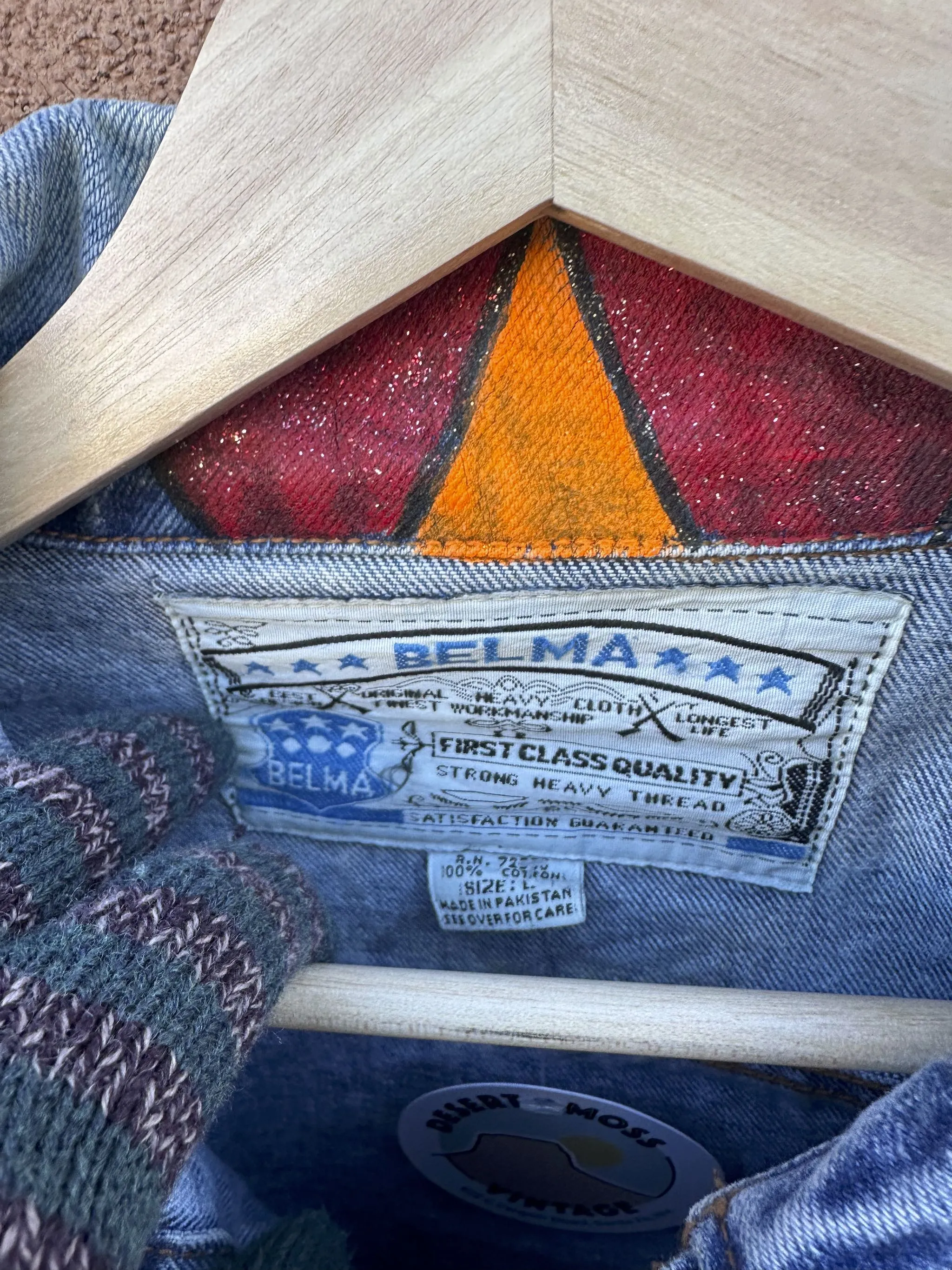 One-of-a-Kind Hand-Painted by Tavlos Jacket, 1980's Santa Fe Pop Art - Signed